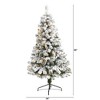 Nearly Natural 5-ft Flocked West Virginia Fir Artificial Christmas Tree with 150 LED Lights - 2 of 4