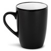 Elanze Designs Color Pop White Black Exterior 16 ounce Glossy Ceramic Mugs Matching Set of 4 - 2 of 4