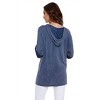 Women's Hooded Drawstring Tunic Top - ANGEL - 3 of 4
