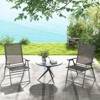Tangkula 4PCS Patio Portable Metal Folding Chairs Dining Chair Set Poolside Garden - 3 of 4