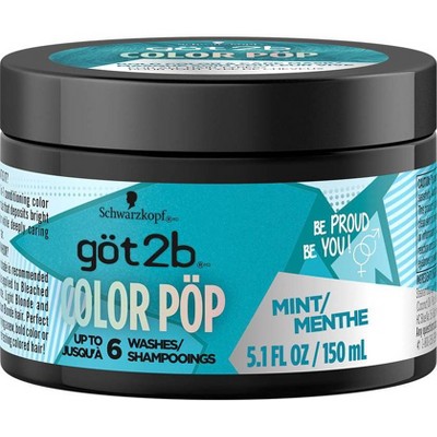 Got2B Color Pop Semi-Permanent Hair Color Mask - Mint - 5.1 fl oz
