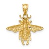 Black Bow Jewelry 14k Yellow Gold 2D Honey Bee Pendant - 3 of 4