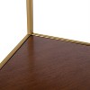 Kate and Laurel Melora Diamond Wood Accent Shelf, 24x38x17, Walnut Brown and Black - 2 of 4