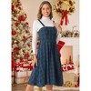 INSPIRE CHIC Women's Plaid Vintage Sleeveless A-Line Overall Pinafore Dress - 2 of 4