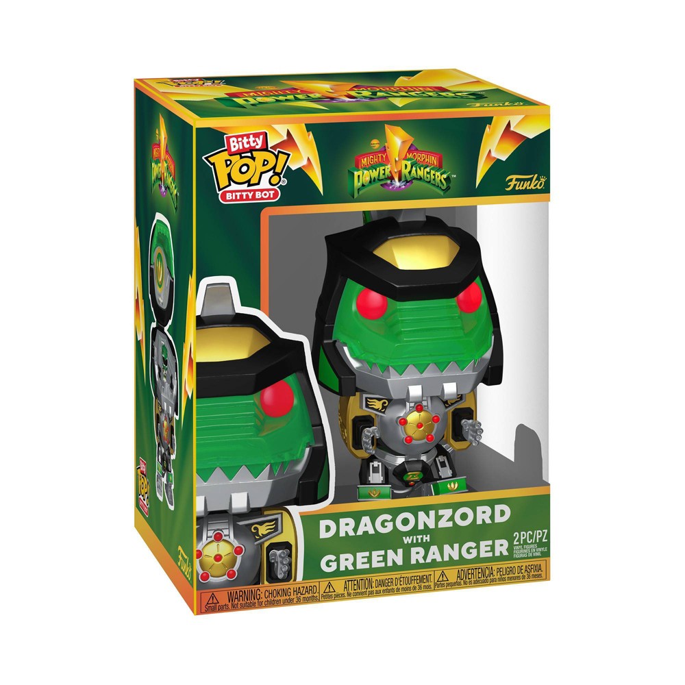 Photos - Action Figures / Transformers Funko Bitty Pop! Bitty Bot Power Rangers Mighty Morphin Dragonzord with Green Ranger 2pc Vinyl Figures 