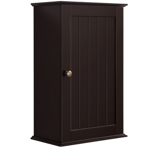 Costway Wall Mounted Bathroom Medicine Cabinet Storage Cupboard With Towel  Bar Brown : Target