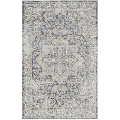 Nourison Astra Machine Washable Vintage Medallion Indoor Rug Grey/blue ...