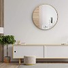 Vynxaria 32 Inch Gold Round Wall Mirror - Elegant Circular Bathroom Accent - 4 of 4