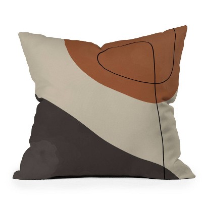 Designart 'Large Macro Prickly Texture Brown' Abstract Throw Pillow