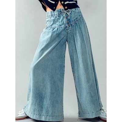 Women's See It Thru Pleated Pants - ee:some