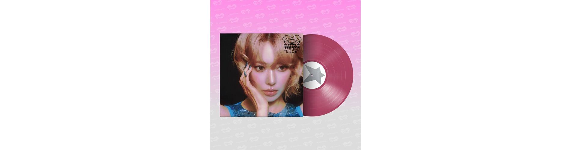 LE SSERAFIM - 2nd Single Album 'Made My Night' Vinyl (Hot Pink Ver.) (Limited Edition Colored Vinyl Pink Photo / Photo Card Poster)
