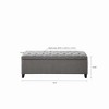CAVINAS Square Linen Storage Ottoman Bench with Lift Top and Metal Legs,Upholstered Storage Ottoman,Storage Benches for Living Room,Bedroom - 3 of 4