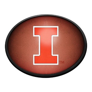 College Football Pigskin Design Oval Slimline Lighted Wall Sign - 1 of 4