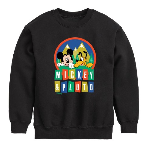 Vintage Disney Mickey and Pluto Crew outlet Neck Sweater