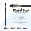 Black Swan Synthetic Red Sable Flat Paint Brushes -  Professional Quality Long Handle Paint Brushes for Oil, Heavy Body Media and Acrylic - Artists of - 2 of 4