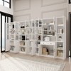 FUFU&GAGA  Large Storage Cabinet Organiser with Glass Door Display Cabinet Bookshelf - 2 of 4