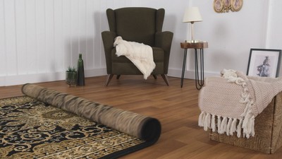 Green and Beige Floral Medallion 8' x 10' Synthetic Area Rug