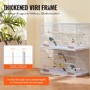 VEVOR 30-inch Flight Bird Cage, Stackable Bird Cage for Small Parrots Canaries Cockatiels Lovebirds Finches Budgies Conures Macaws Pet, White - 4 of 4