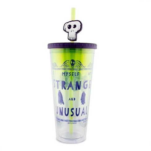 Silver Buffalo Sanrio Hello Kitty Face Carnival Cup With Lid  and Topper Straw