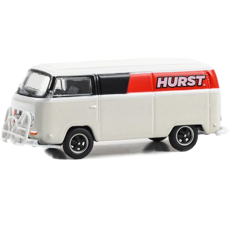1969 Volkswagen Type 2 Panel Van White with Black and Red Stripes "Hurst Shifters" 1/64 Diecast Model Car by Greenlight, 2 of 4