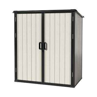 Aoxun 5 x 3FT Resin Shed with Floor and Lockable Door for Backyard, Patio, Lawn, Garage