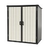 Aoxun 5x3 FT Outdoor Resin Storage Shed with Floor & Lockable Door – Plastic Shed for Bike, Tools, Trash Bin, Lawn & Garden – Beige - 2 of 4