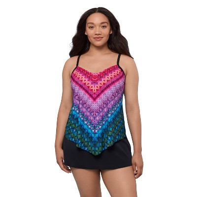 Trimshaper Women's Hank Handkerchief Tankini Swimsuit Top