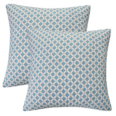 Palladium Grey Geometric  Euro Sham Set of 2 - Levtex Home