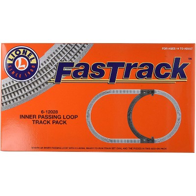Lionel 612028 FasTrack Electric Model Train O Gauge Inner Passing Loop Add-On Pack with 4 Total Pieces