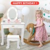 Kids Vanity Set, Pretend Play Girls Vanity Table and Chair Set with Lighted Mirror - 4 of 4