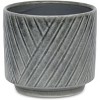 Cheung's Parlora Crossed Diagonal Pattern Straight Side Ceramic Pot - Medium - Gray - 2 of 4