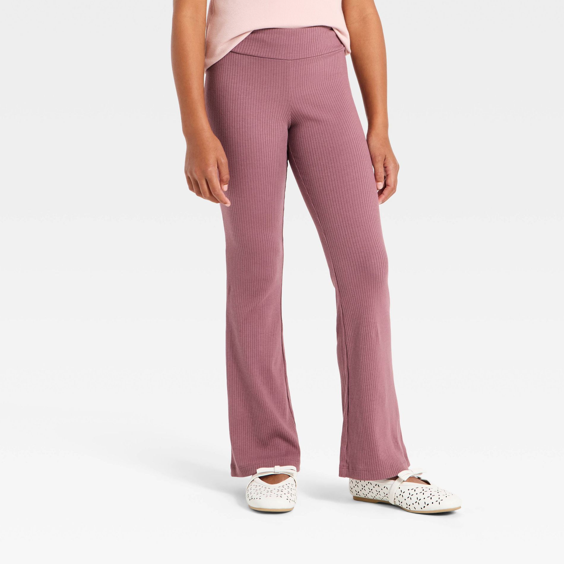 Girls' Ribbed Flare Leggings - Cat & Jack™