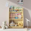 KTMBDW 3 Tier Kids Book Shelf,Kids Book Rack, Helps Keep Bedrooms, Playrooms, and Classrooms Organized, Natural - 3 of 4
