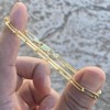 RMZ GOLD NYC 14k Gold Plated over 925 Silver Paperclip Paper Clip Bracelet 7'' 4MM - 2 of 4