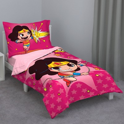 4pc Toddler Wonder Women Super Hero Bed Set