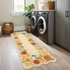 Vintage Floral Scalloped Area Rug Machine Washable Rug Stain Resistant Easy Cleaning Carpet Non Slip Soft Low Pile Folding Floor Cover For Home - 3 of 4