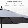 PURPLE LEAF Patio Umbrella Outdoor Table Umbrella Aluminum Frame Market Umbrella Sun Umbrella with 8 Sturdy Ribs - 3 of 4