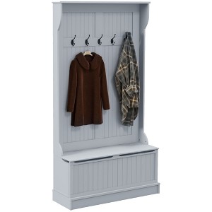 NicBex 38 inch Hall Tree for Hallway,Modern Coat Racks with Hooks and Shoe Storage,Entryway Furniture for Hallway,Living Room,Bedroom - 1 of 4