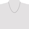 Black Bow Jewelry 2.25mm 10k White Gold Solid Diamond Cut Rope Chain Necklace - 2 of 4