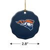 Carroll University Primary Logo Porcelain Scalloped Holiday Christmas Tree Ornament - 3 of 4