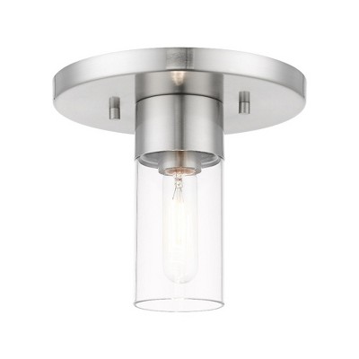 Livex Lighting Carson 1 - Light Flush Mount in  Brushed Nickel