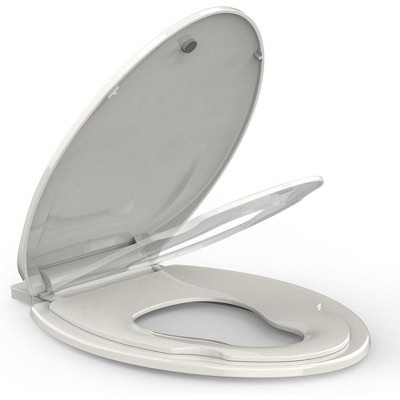 Whizmax Toilet Seat with Slow Soft Close - Easy to Install and Clean, Never Loosens