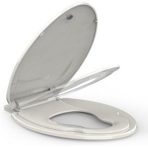 Whizmax Toilet Seat with Slow Soft Close - Easy to Install and Clean, Never Loosens - 1 of 4