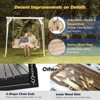 Karl Home | 4ft 2-Personn Nature Outdoor Fir Wood Hanging Porch Swing - 4 of 4
