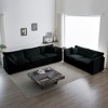 3 Piece Sofa Set Oversized Sofa Comfy Couch 2 Pieces of 2 Seater and 1 Piece of 3 Seater Sofa for Living Room Beige Chenille - 3 of 4