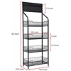 YIYIBYUS 4 Tier Black Vegetable Fruit Baskets Standing Storage Racks - 3 of 4