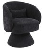 Okak Swivel Accent Chair Armchair, Round Barrel Chair in Fabric, Perfect for Living Room - 4 of 4