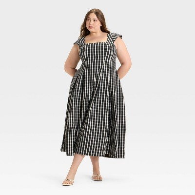 Women's Poplin Midi Dress - A New Day™