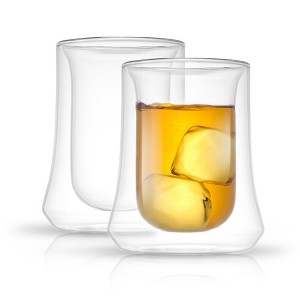 JoyJolt Cosmo Double Walled Whiskey Glasses - Set of 2 Double Wall Tumbler - 10 oz - 1 of 4