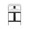 Meridian Furniture,Romeo Cream Boucle Fabric Counter Stool, Set of 2 - 3 of 4